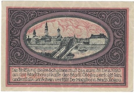 Реверс банкноты 5 fenigów (Niemcy) 1919