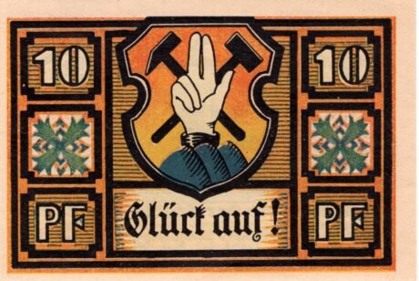 Реверс банкноты 10 fenigów (Niemcy) 1921