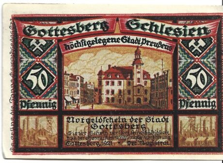 Аверс банкноты 50 fenigów (Niemcy) 1921