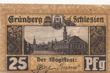 Аверс банкноты 25 fenigów (Niemcy) 1921