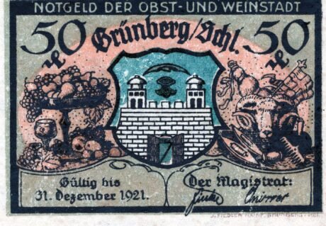 Аверс банкноты 50 fenigów (Niemcy)