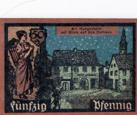 Реверс банкноты 50 fenigów (Niemcy) 1921