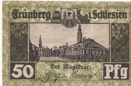 Аверс банкноты 50 fenigów (Niemcy) 1921