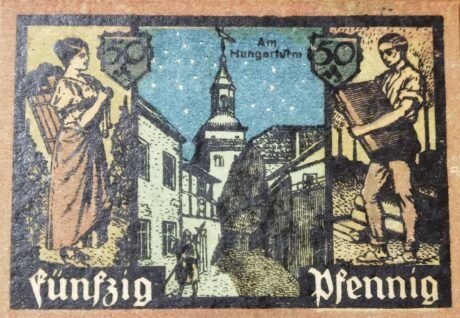 Реверс банкноты 50 fenigów (Niemcy) 1921