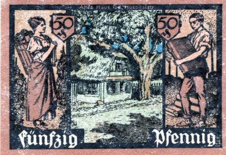 Реверс банкноты 50 fenigów (Niemcy) 1922