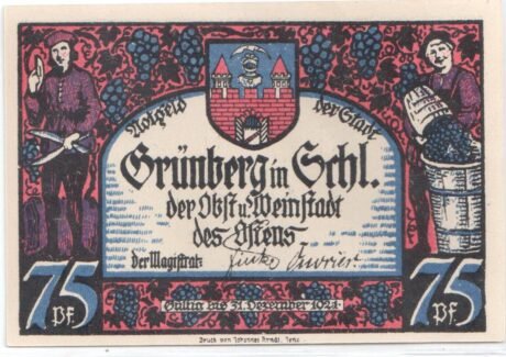 Аверс банкноты 75 пфеннигов (Германия)