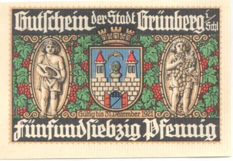 Аверс банкноты 75 пфеннигов (Германия)