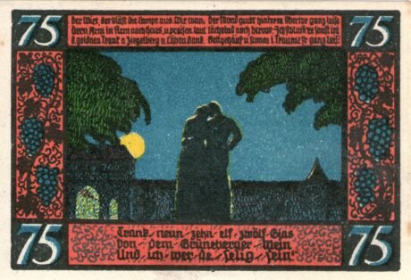 Реверс банкноты 75 пфеннигов (Германия)
