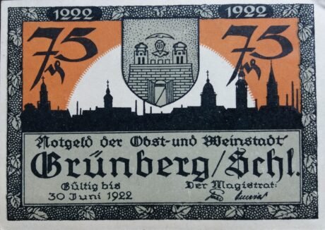 Аверс банкноты 75 fenigów (Niemcy) 1922
