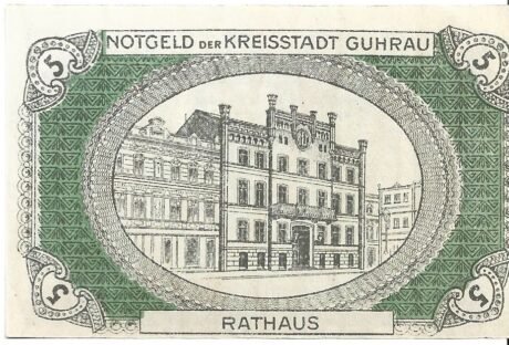 Реверс банкноты 5 fenigów (Niemcy) 1920