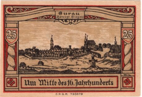 Реверс банкноты 25 fenigów Sparkasse (Niemcy)