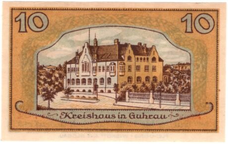 Реверс банкноты 10 fenigów (Niemcy) 1920