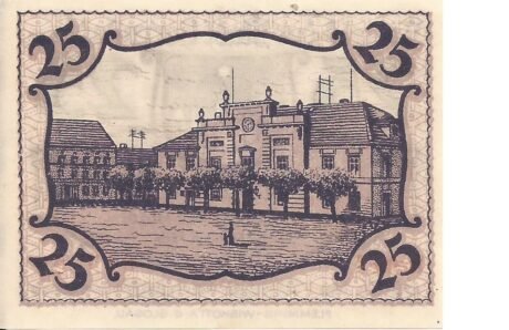 Реверс банкноты 25 fenigów (Niemcy) 1920