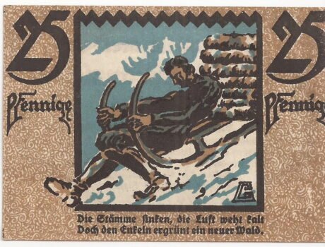 Реверс банкноты 25 пфеннигов Handelskammer (Германия) 1920 года