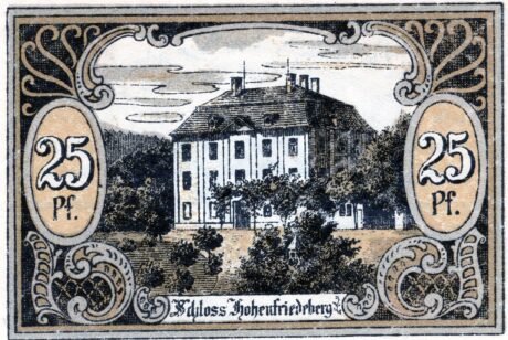 Реверс банкноты 25 fenigów (Niemcy) 1922