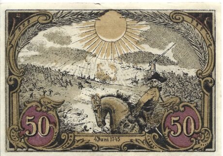 Реверс банкноты 50 fenigów (Niemcy)