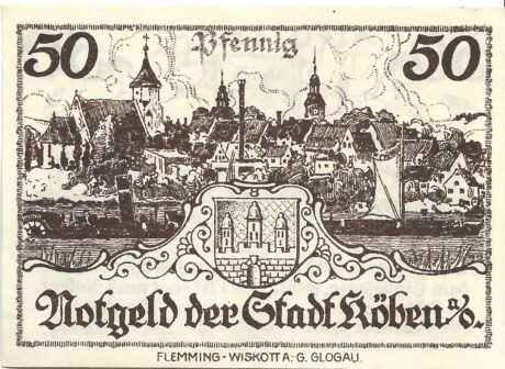 Реверс банкноты 50 fenigów (Niemcy) 1920