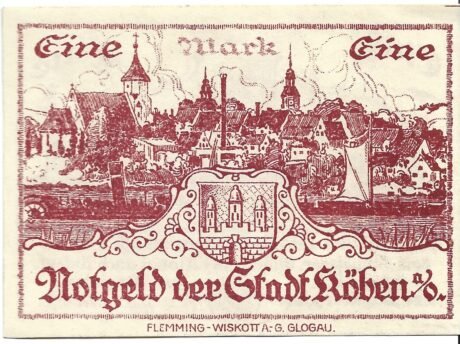 Реверс банкноты 1 marka (Niemcy) 1920