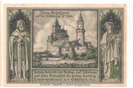 Реверс банкноты 50 fenigów Sparkasse (Niemcy)