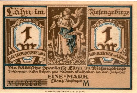 Аверс банкноты 1 marka Sparkasse (Niemcy)