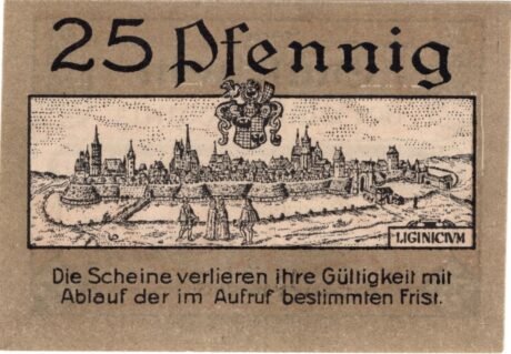 Реверс банкноты 25 fenigów (Niemcy) 1920