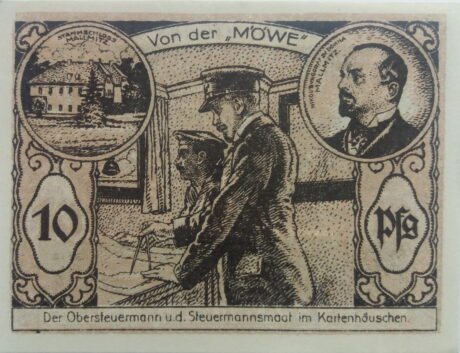 Реверс банкноты 10 fenigów (Niemcy) 1920