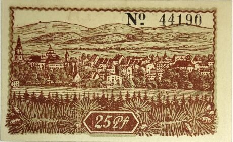 Реверс банкноты 25 fenigów (Niemcy)