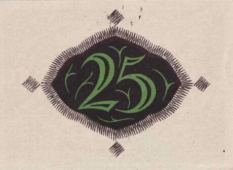 Реверс банкноты 25 fenigów (Niemcy) 1920