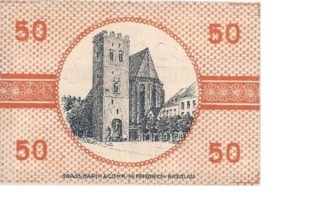 Реверс банкноты 50 fenigów (Niemcy) 1920