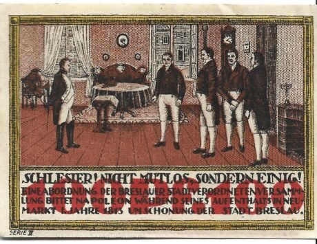 Реверс банкноты 100 fenigów Sparkasse (Niemcy) 1921