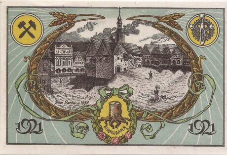 Реверс банкноты 50 fenigów (Niemcy) 1921