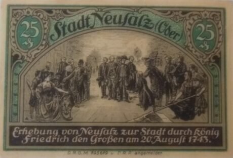 Реверс банкноты 25 fenigów (Niemcy) 1922