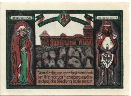 Реверс банкноты 25 fenigów (Niemcy) 1921