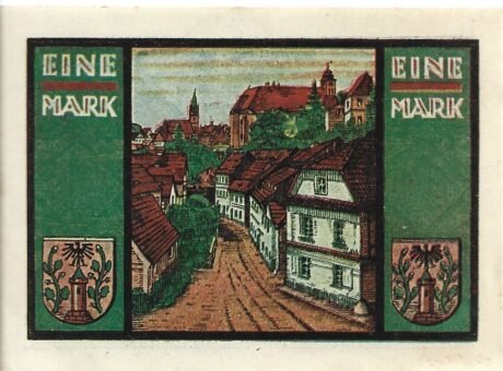 Реверс банкноты 1 marka (Niemcy) 1921