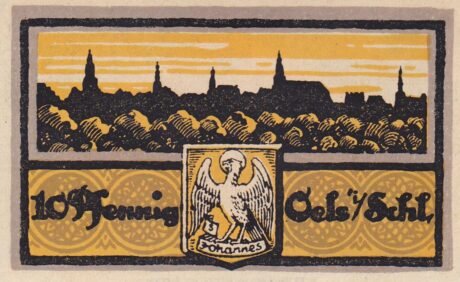 Реверс банкноты 10 пфеннигов Kaufmännischer Verein (Германия) 1921 года