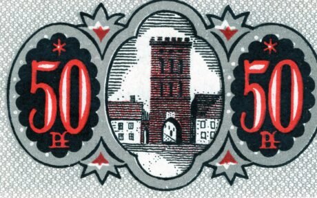 Реверс банкноты 50 пфеннигов Kaufmännischer Verein (Германия) 1920 года