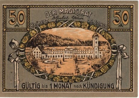 Реверс банкноты 50 fenigów (Niemcy) 1921