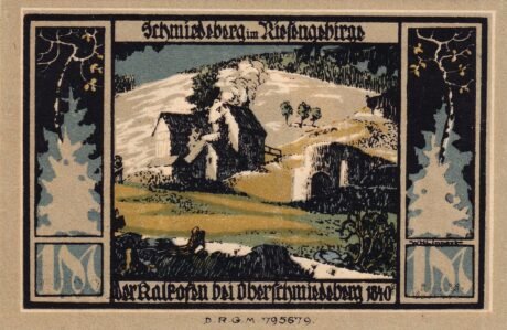 Реверс банкноты 1 Mark Stadtsparkasse (Niemcy) 1922