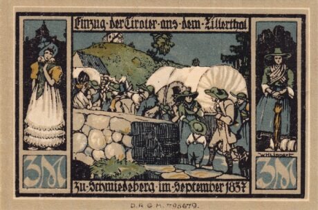 Реверс банкноты 3 marki Stadtsparkasse (Niemcy)