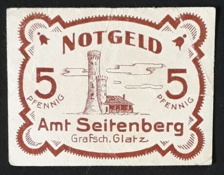 Реверс банкноты 5 fenigów (Niemcy)