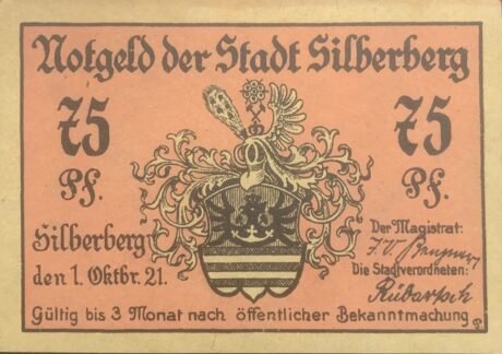 Аверс банкноты 75 пфеннигов (Германия) 1921 года