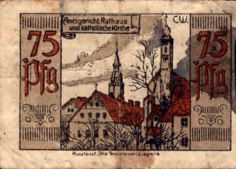 Реверс банкноты 75 пфеннигов (Германия) 1921 года