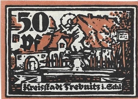 Реверс банкноты 50 fenigów (Niemcy) 1920