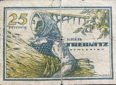 Реверс банкноты 25 fenigów (Niemcy) 1920