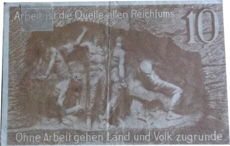Реверс банкноты 10 fenigów (Niemcy) 1920