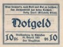 Реверс банкноты 10 fenigów (Niemcy) 1921