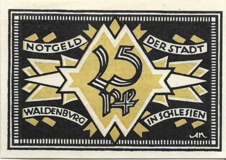 Реверс банкноты 25 fenigów (Niemcy) 1921