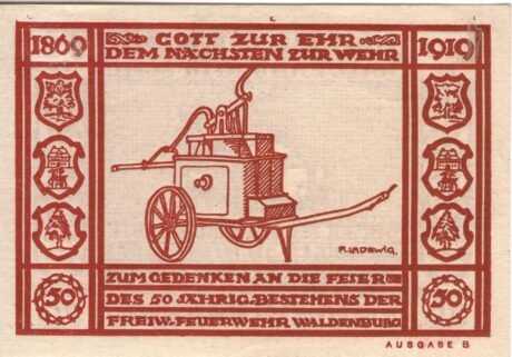 Реверс банкноты 50 пфеннигов (Германия) 1920 года