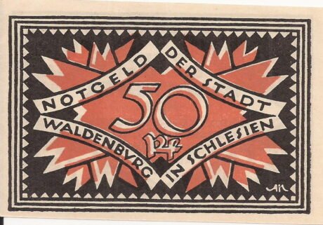 Реверс банкноты 50 fenigów (Niemcy) 1921