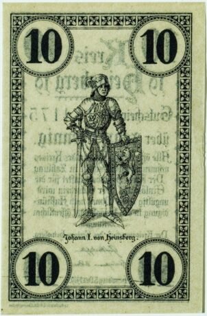 Реверс банкноты 10 пфеннигов (Германия) 1919 года